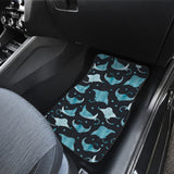 Stingray Pattern Print Design 04 Front and Back Car Mats