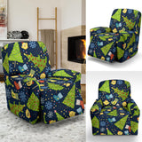 Christmas Tree Snowflake Pattern Recliner Chair Slipcover