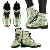 Lime Pattern Leather Boots