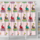 Colorful Sea Lion Pattern Shower Curtain Fulfilled In US