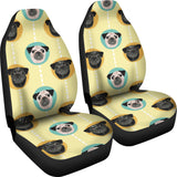 Pug Head Pattern Universal Fit Car Seat Covers