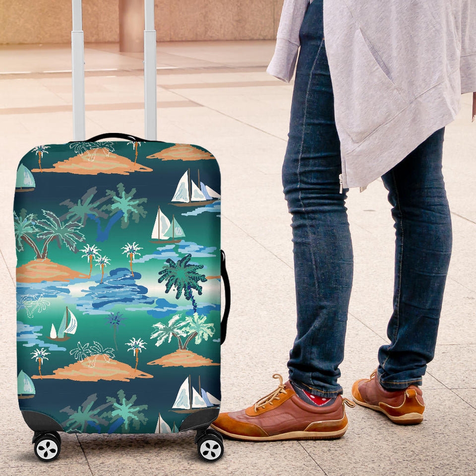 Sailboat Water Color Pattern Luggage Covers