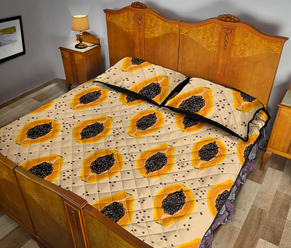 Papaya Pattern Quilt Bed Set