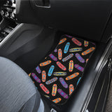 Skate Board Pattern Print Design 04 Front and Back Car Mats