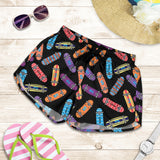 Skate Board Pattern Print Design 04 Women Shorts