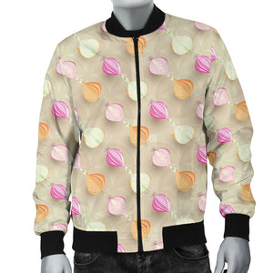 Onion Pattern Theme Men Bomber Jacket