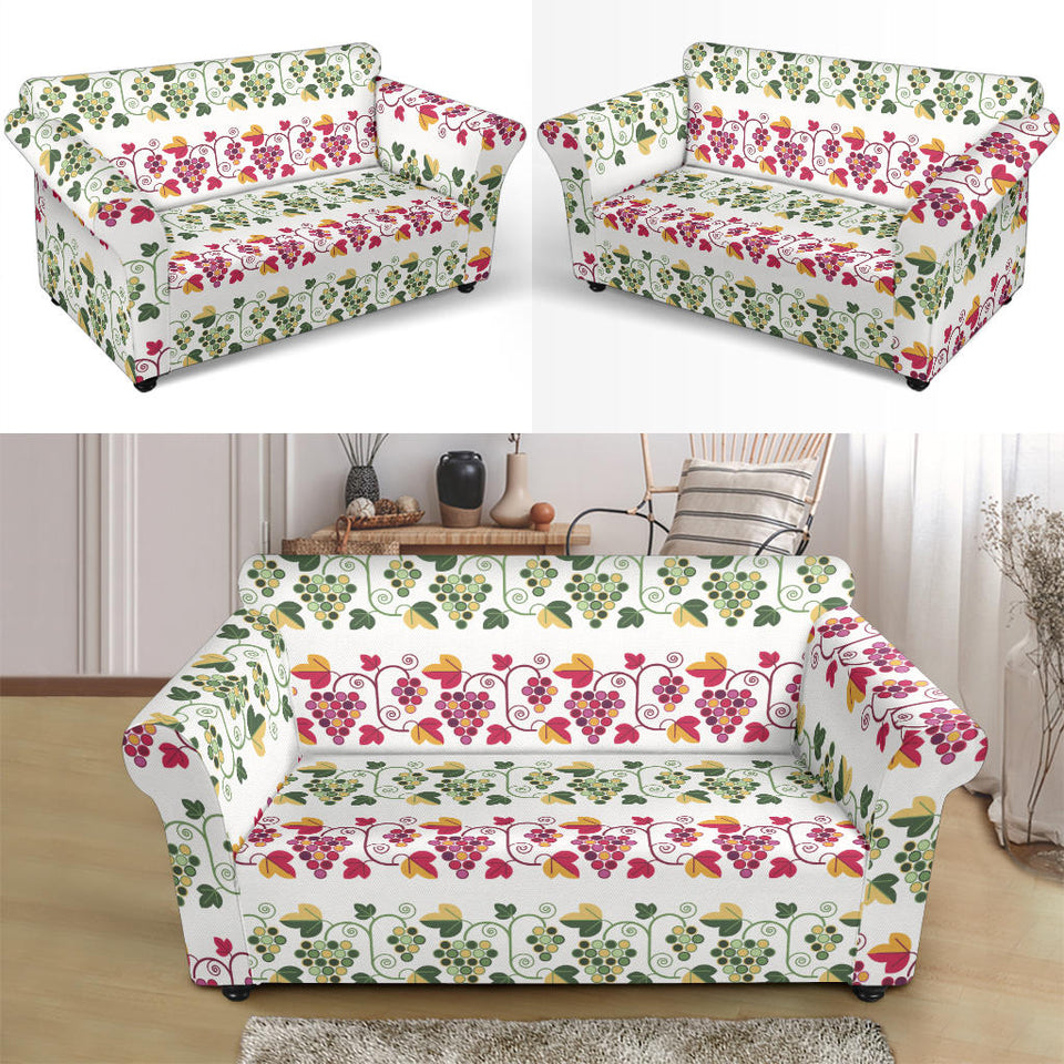 Grape Grahpic Decorative Pattern Loveseat Couch Slipcover