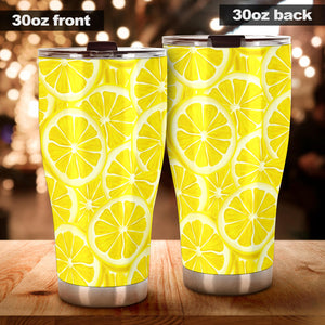 Sliced Lemon Pattern Tumbler