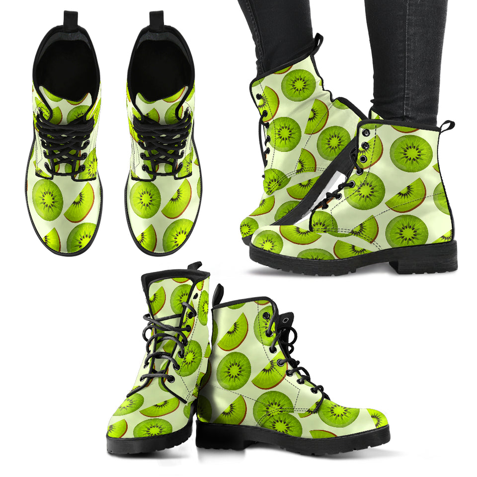 Kiwi Pattern Leather Boots