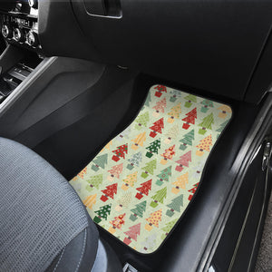 Christmas Tree Pattern Backgroind Front Car Mats