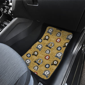 Lion Pattern Print Design 03 Front and Back Car Mats