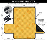 Cheese Heart Texture Pattern Loveseat Couch Cover Protector