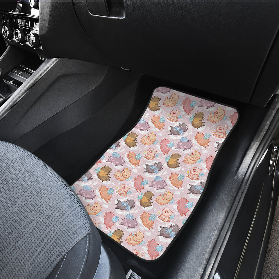 Pig Pattern Print Design 02 Front Car Mats