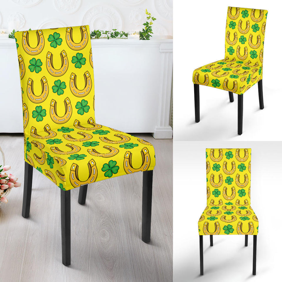 Horseshoes Pattern Print Design 01 Dining Chair Slipcover