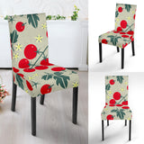 Hand Drawn Tomato Pattern Dining Chair Slipcover