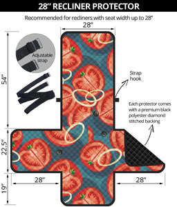 Tomato Pattern Background Recliner Cover Protector