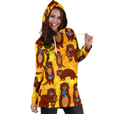 Otter Pattern Women Hoodie Dress