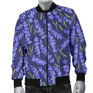 Lavender Theme Pattern Men Bomber Jacket