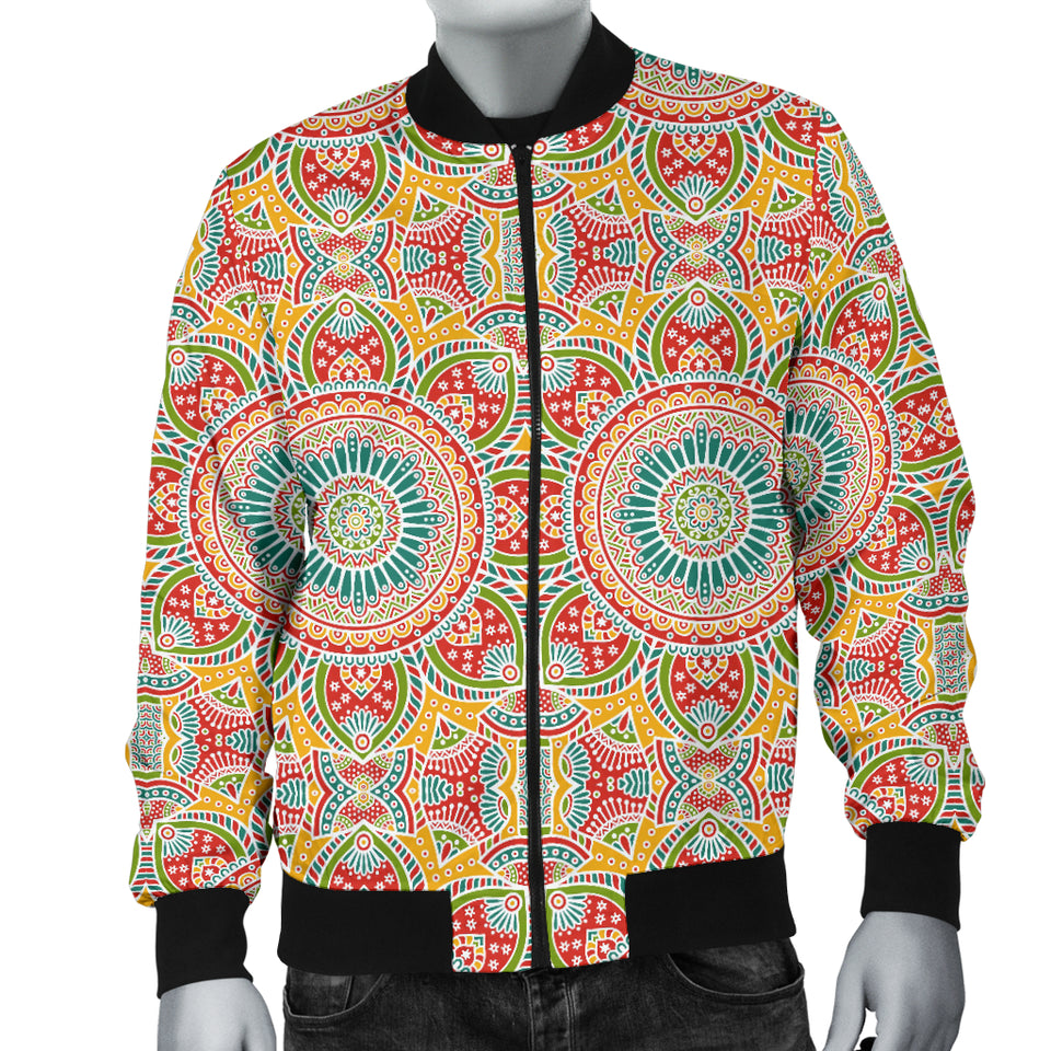 Indian Theme Pattern Men Bomber Jacket