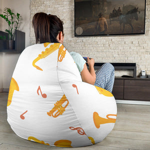 Saxophone Pattern Theme Bean Bag Cover