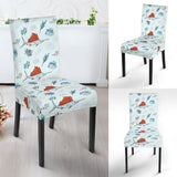 Swordfish Pattern Print Design 03 Dining Chair Slipcover