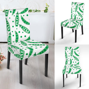 Green Peas Pattern Print Design 01 Dining Chair Slipcover