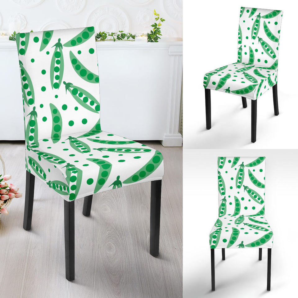 Green Peas Pattern Print Design 01 Dining Chair Slipcover