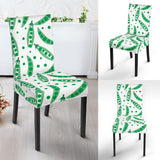 Green Peas Pattern Print Design 01 Dining Chair Slipcover