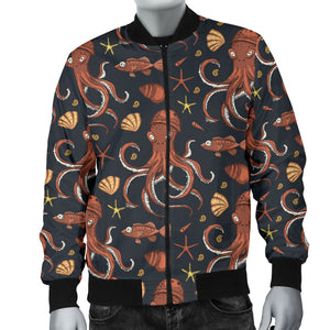 Octopus Pattern Men Bomber Jacket