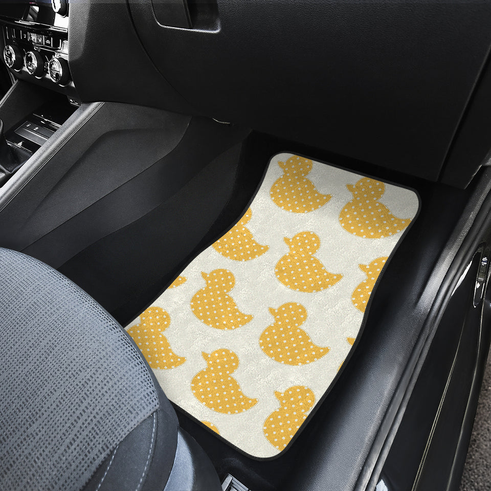 Duck Toy Pattern Print Design 05 Front and Back Car Mats