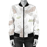 Windmill Pattern Background Women Bomber Jacket