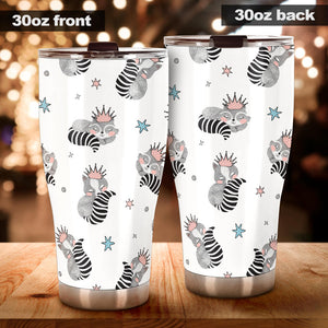 Sleep Raccoon Pattern Tumbler