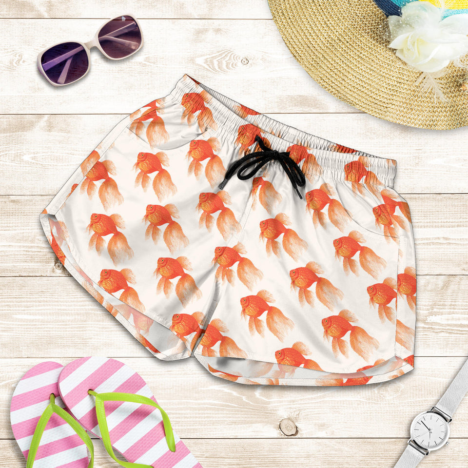 Goldfish Pattern Print Design 05 Women Shorts