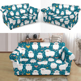 Sheep Heart Pattern Loveseat Couch Slipcover