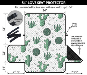 Cactus Pattern Loveseat Couch Cover Protector