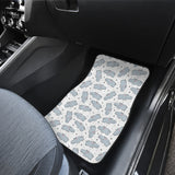 Hippopotamus Pattern Print Design 01 Front Car Mats