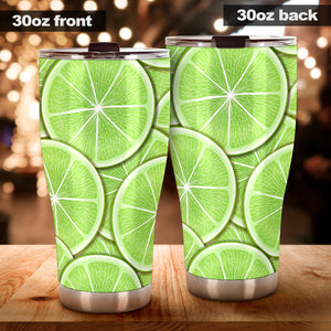 Sliced Lime Pattern Tumbler