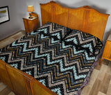 Zigzag Chevron African Afro Dashiki Adinkra Kente Quilt Bed Set