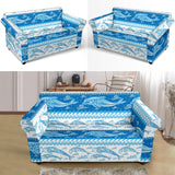 Dolphin Tribal Pattern Ethnic Motifs Loveseat Couch Slipcover