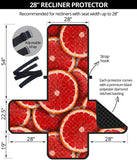 Sliced Grapefruit Pattern Background Recliner Cover Protector