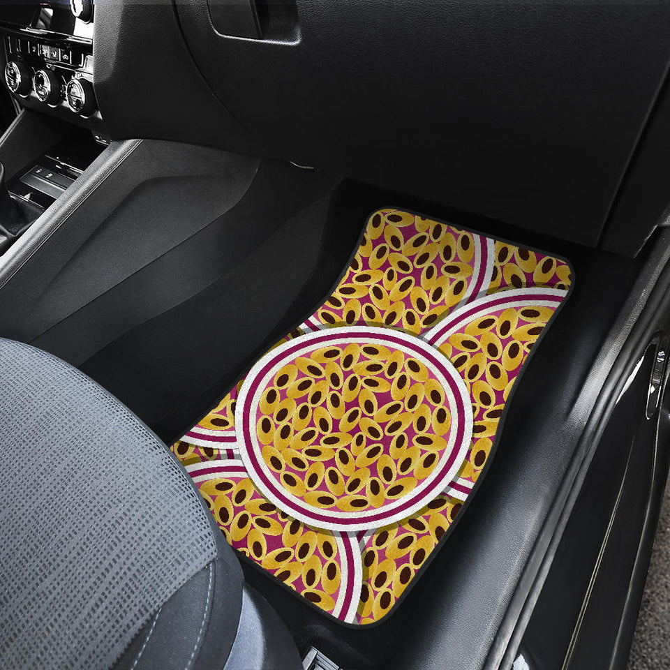 Passion Fruit Seed Pattern Front Car Mats