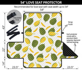 Durian Pattern Background Loveseat Couch Cover Protector