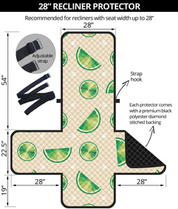 Lime Pattern Recliner Cover Protector