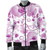 Orchid Pattern Men Bomber Jacket