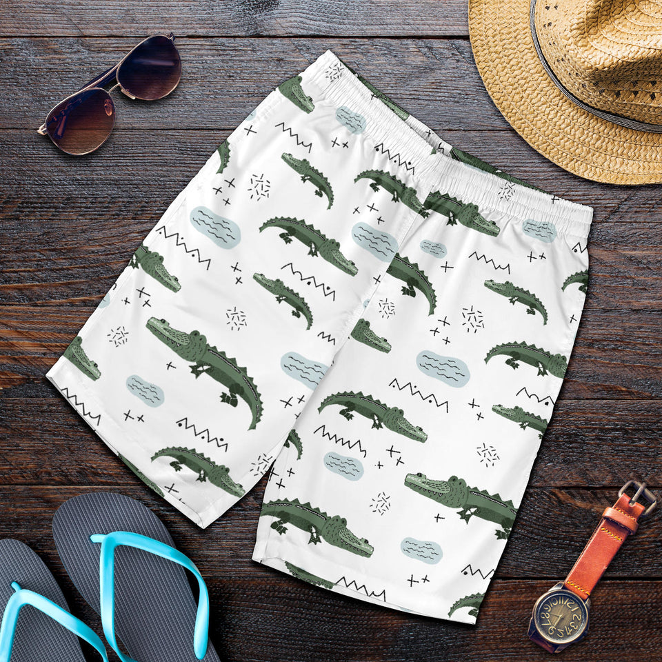 Crocodile Pattern Background Men Shorts