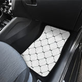 Mustache Beard Pattern Print Design 02 Front and Back Car Mats