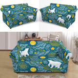 Polar Bear Pattern Loveseat Couch Slipcover