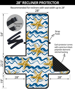 Starfish Pattern Recliner Cover Protector