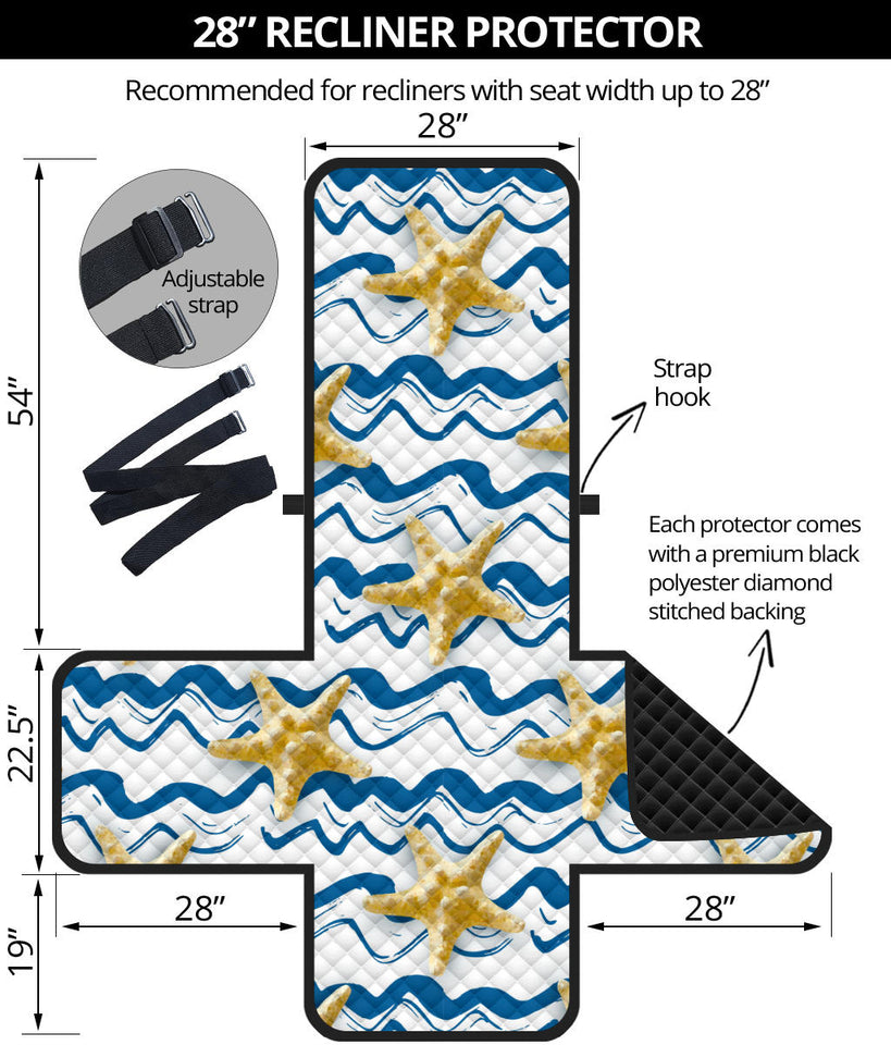 Starfish Pattern Recliner Cover Protector