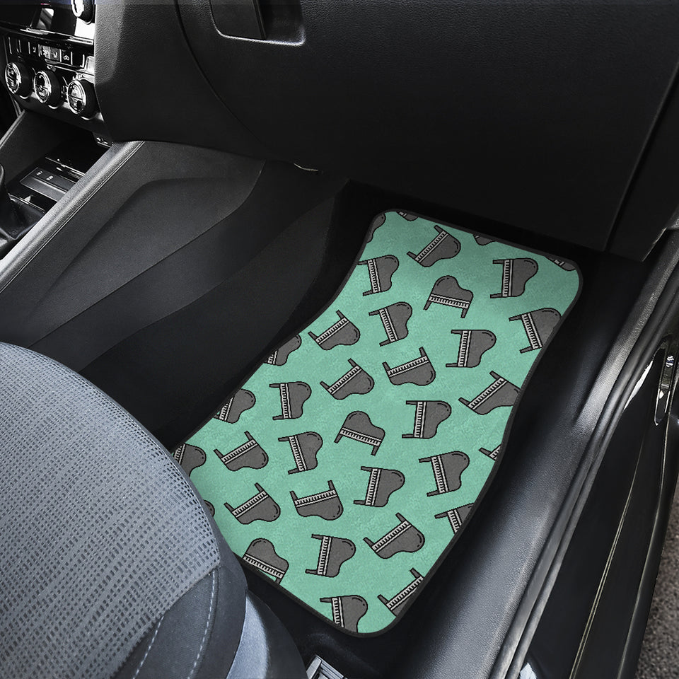 Piano Pattern Print Design 04 Front and Back Car Mats